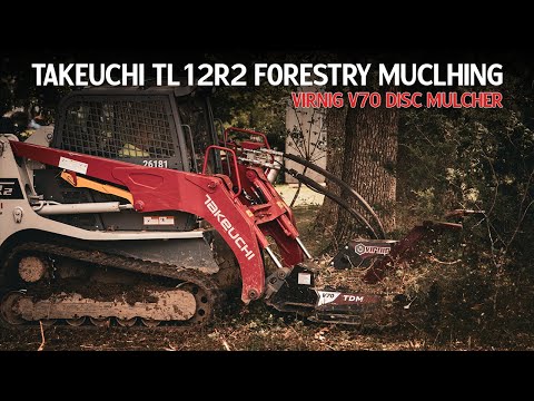 Takeuchi Equipment In Action | TL12R2 Track Loader with Virnig V70 Tree Disc Mulcher