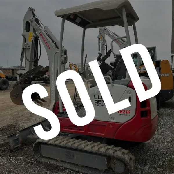 2020 Takeuchi TB216R Compact Excavator Sold