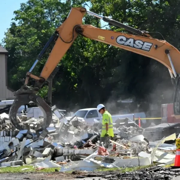 CASE Excavator Building Demolition