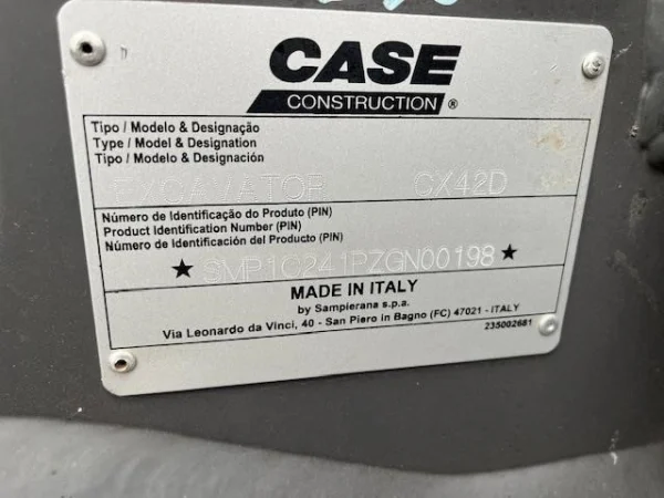 2023 CASE CX42D Mini Excavator - EQ0036924
