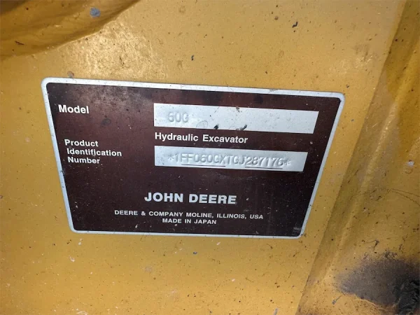 2016 John Deere 60G Compact Excavator - EQ0037390