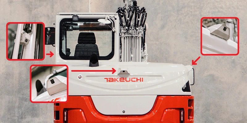 Takeuchi TB395W 270 Degrees Visibility